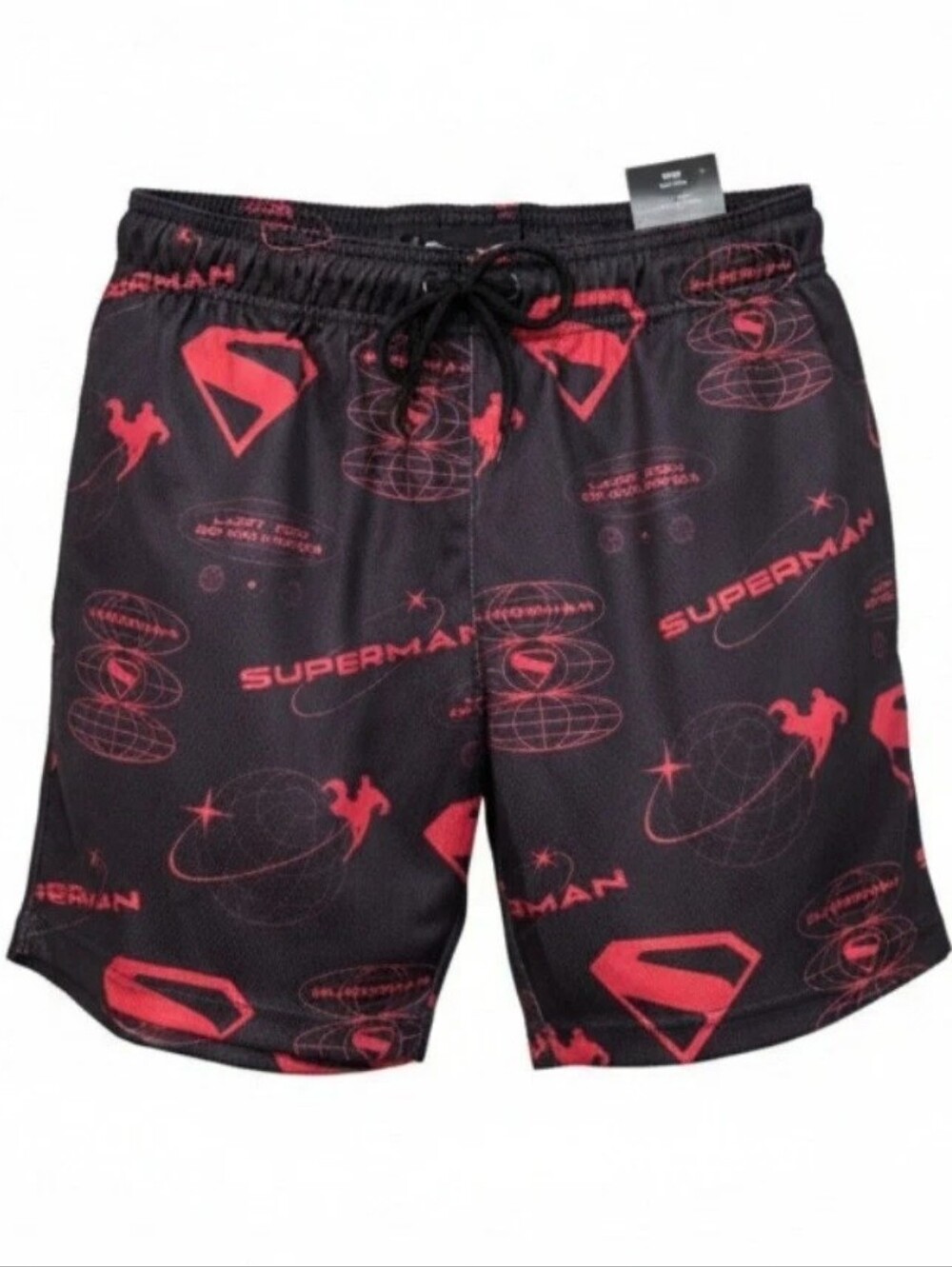 Superman Mens Shorts Small Last Son Of Krypton Black NEW
